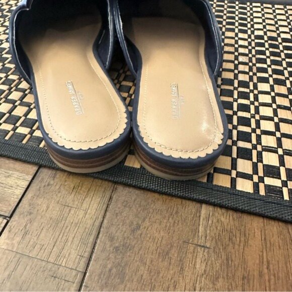 Draper James Darby Women's Slip On Mules Blue Embroidered Slip-On Loafers Size 9 - Picture 6 of 10
